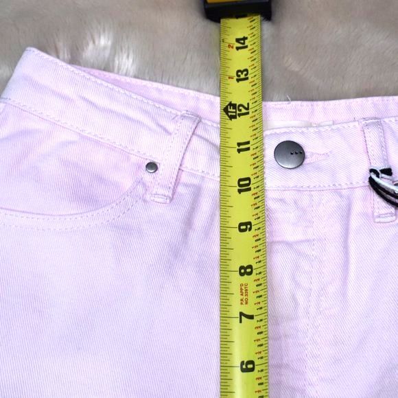 Francesca's Tgla Pink Denim Cut Off Shorts Size 25 High Waist Summer Casual - Picture 7 of 7